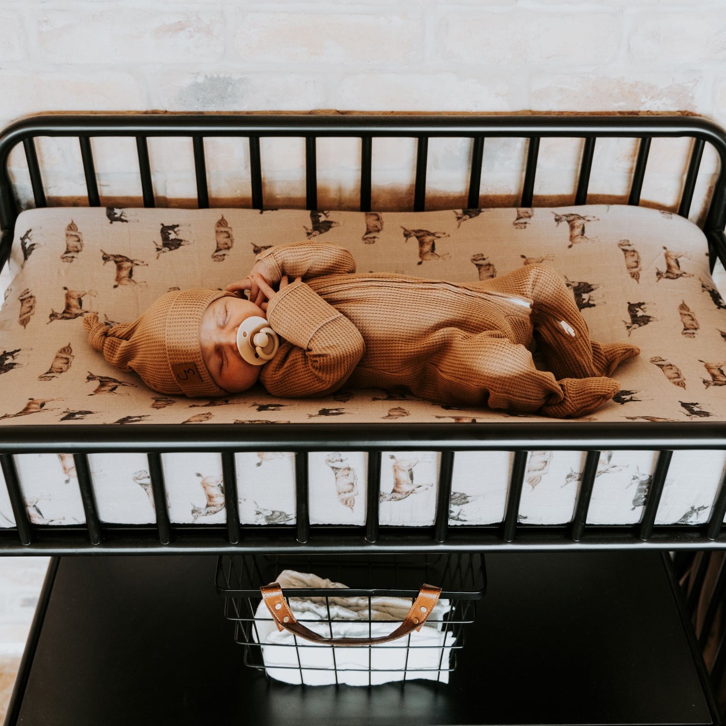 Desert Tan Waffle Newborn Baby Hat
