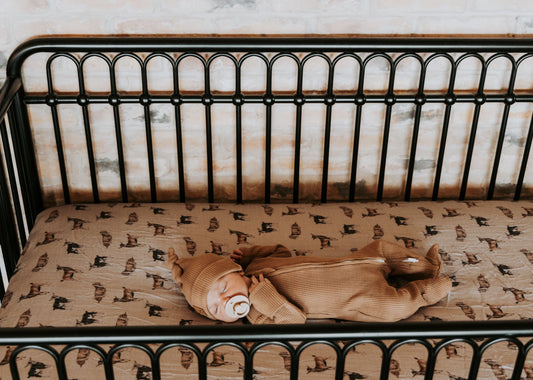 Goat Bamboo Muslin Crib Sheet