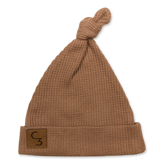 Desert Tan Waffle Newborn Baby Hat