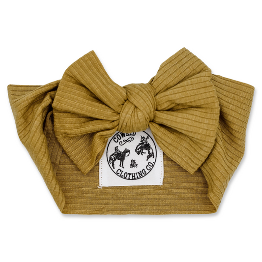 Mustard Yellow Ribbed Head Wrap