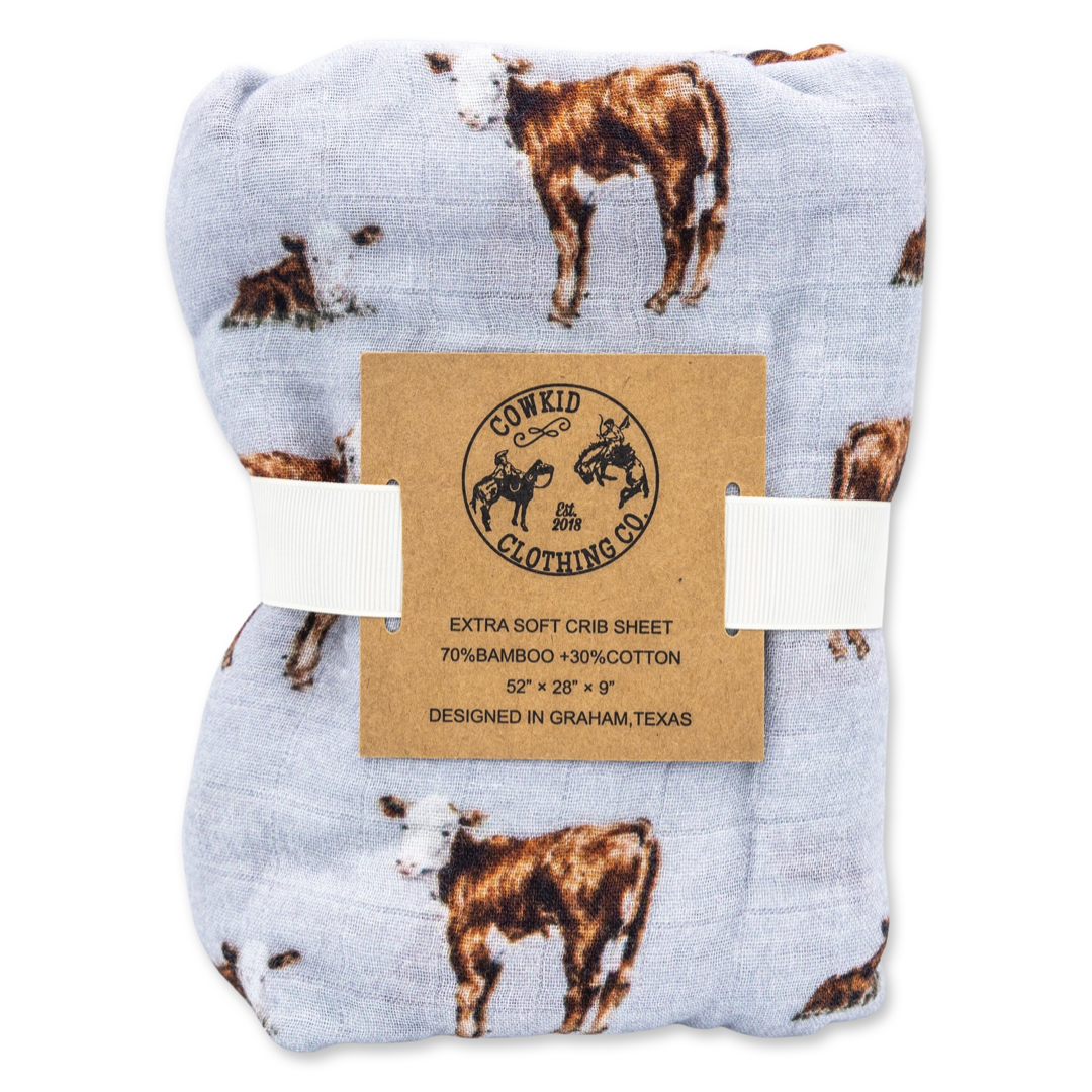 Hereford Bamboo Muslin Crib Sheet