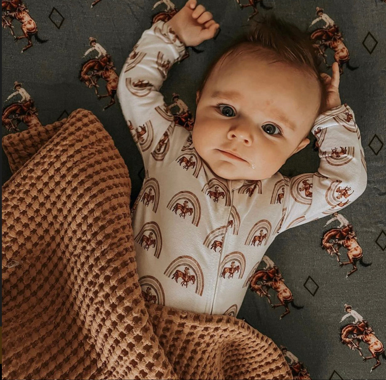 Rainbow Baby Folding Feet Jammies