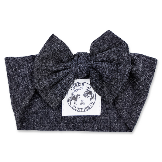 Charcoal Ribbed Head Wrap