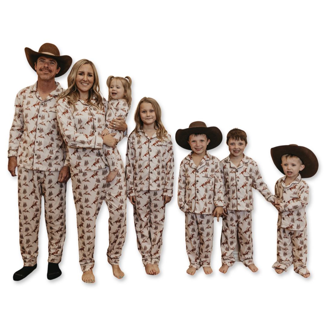 Vintage Beige Cowboy Christmas Set
