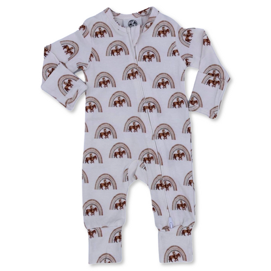 Rainbow Baby Folding Feet Jammies
