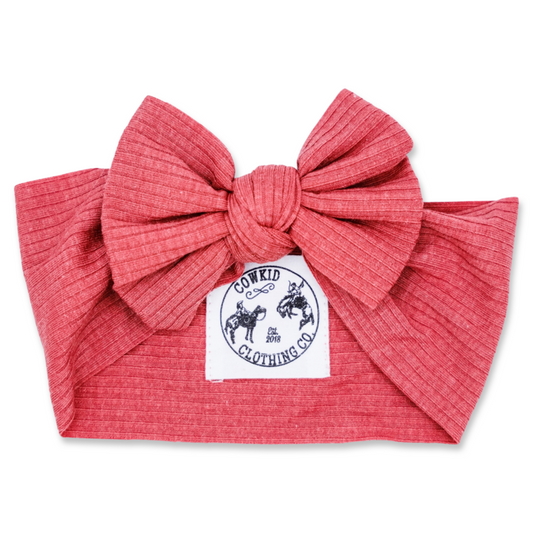 Rose Pink Ribbed Head Wrap