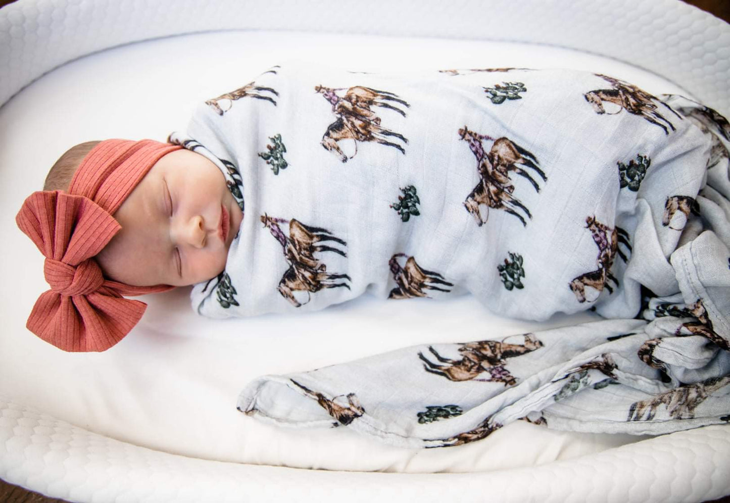 Cowgirls & Cactus Bamboo Muslin Swaddle