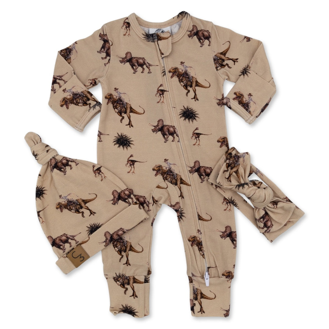 Cowboy Dino Folding Feet Jammies
