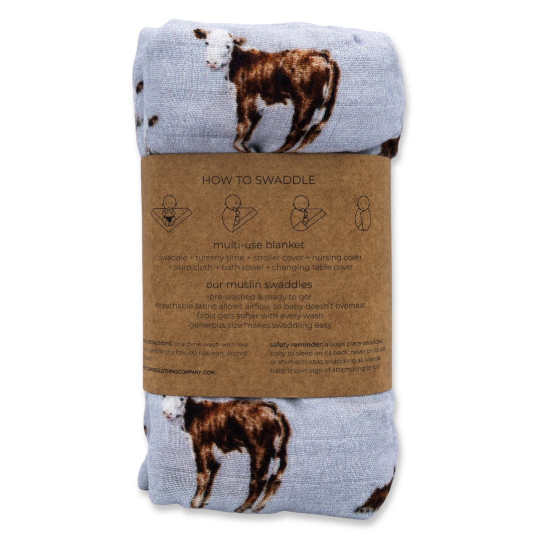 Hereford Bamboo Muslin Swaddle