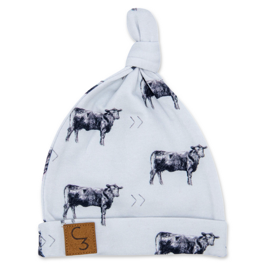 Gray Angus Newborn Baby Hat