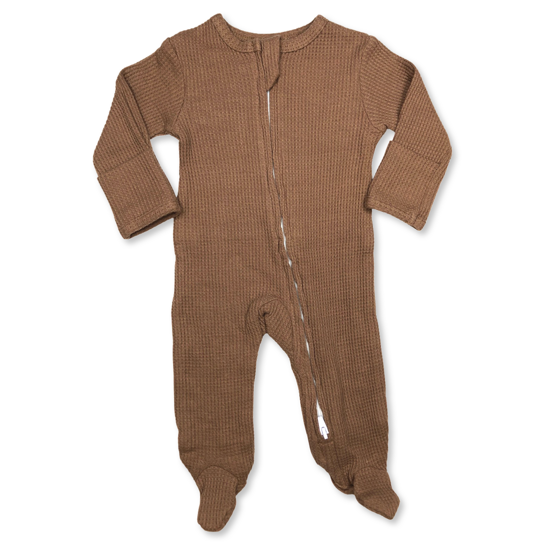 Desert Tan Waffle Footed Jammies