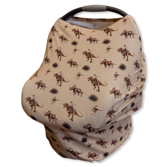 Cowboy Dino Car Seat Cover