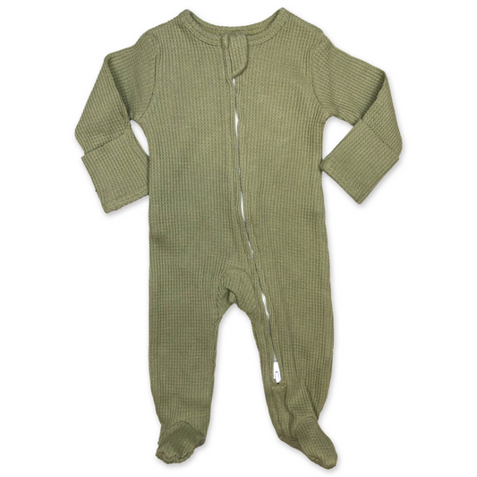 Sagebrush Green Waffle Footed Jammies
