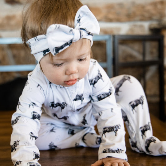 Gray Angus Folding Feet Jammies