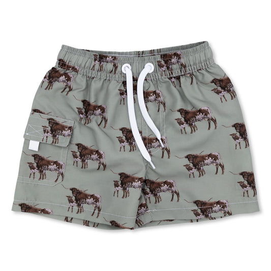 Sagebrush Longhorn Swim Trunks