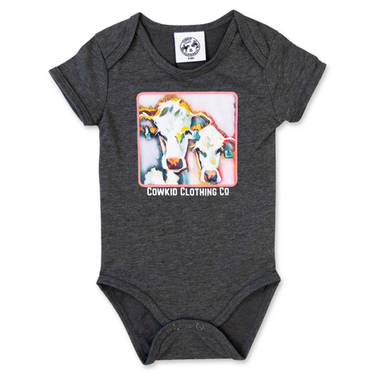 Pretty in Pink Cow Onesie