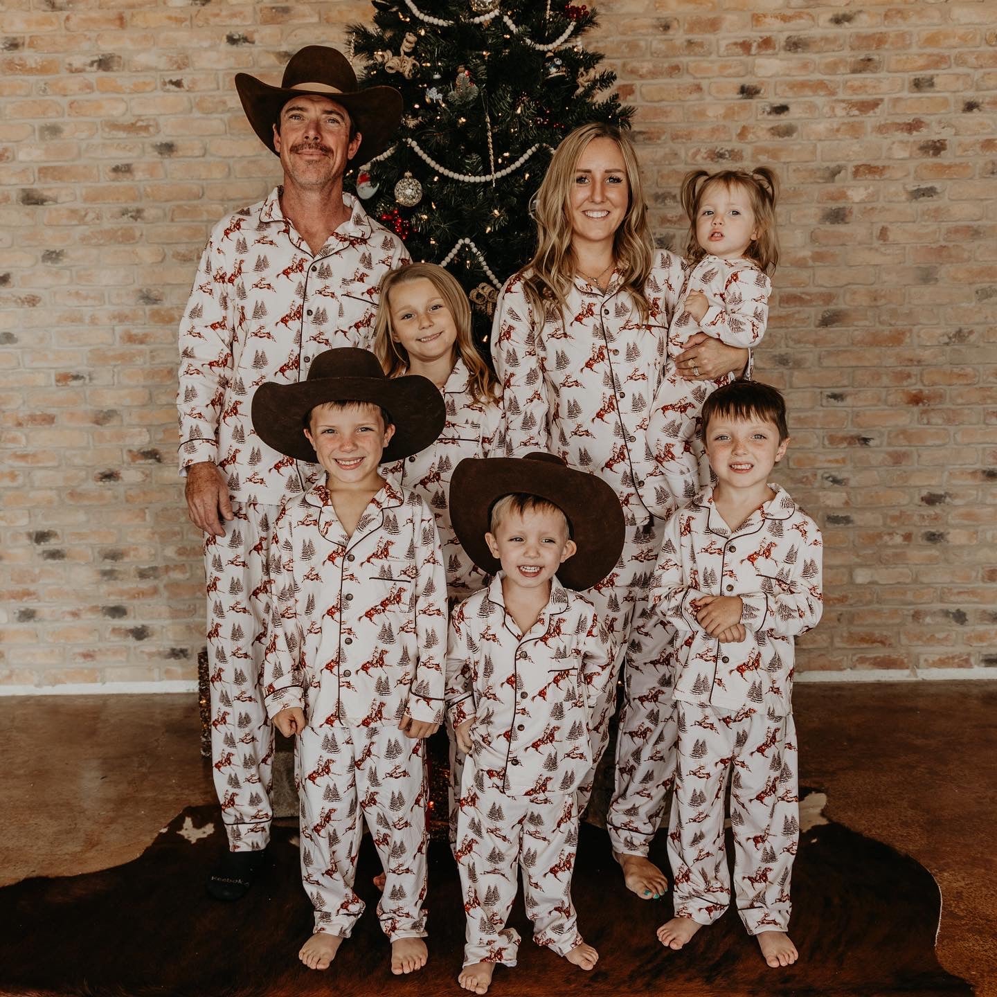 Vintage Beige Cowboy Christmas Set