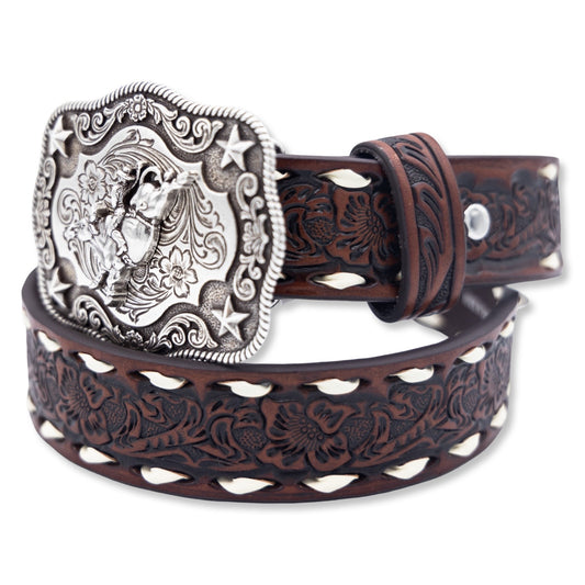 Ariat Buckstitch Floral Tooled Belt with Buckle