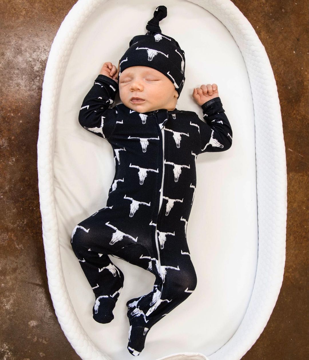 Cow Skull Newborn Baby Hat Cowkid Clothing Company