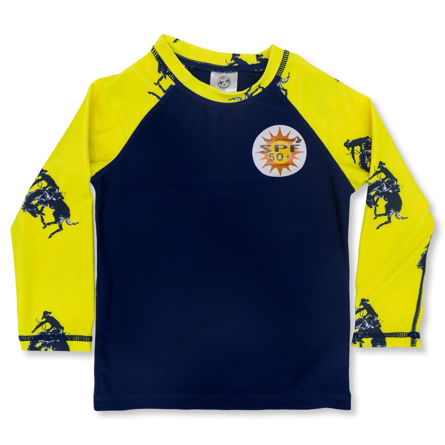 NEON Yellow Bronc Rash Guard Shirt (infant-youth)