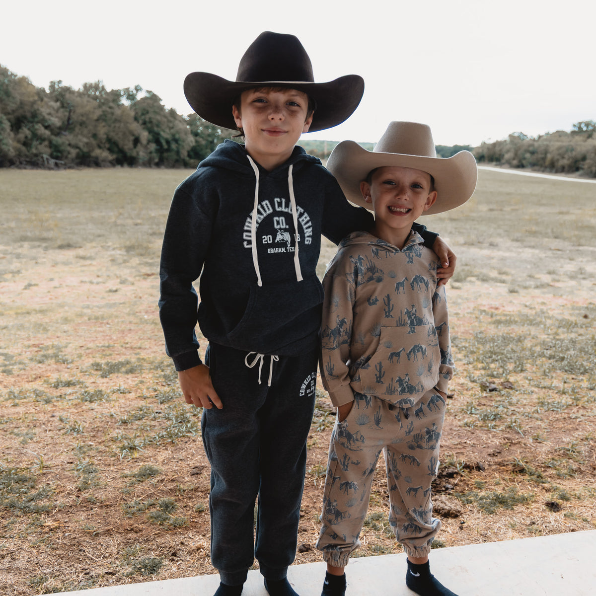 Mustard Cowboy Sweatsuit Hoodie & Pants (infant-youth)