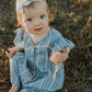 Vintage Blue Stripe Flutter Dress (Infant-Adult)