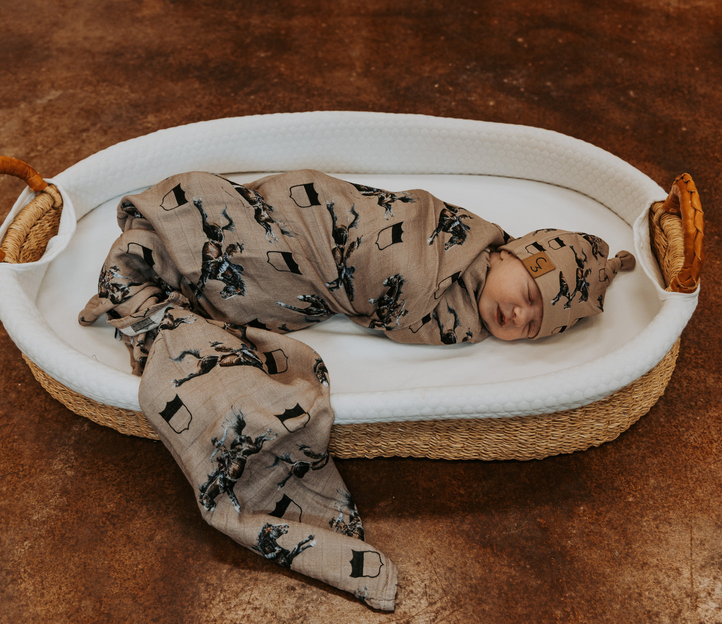 Rodeo Broncs Bamboo Muslin Swaddle