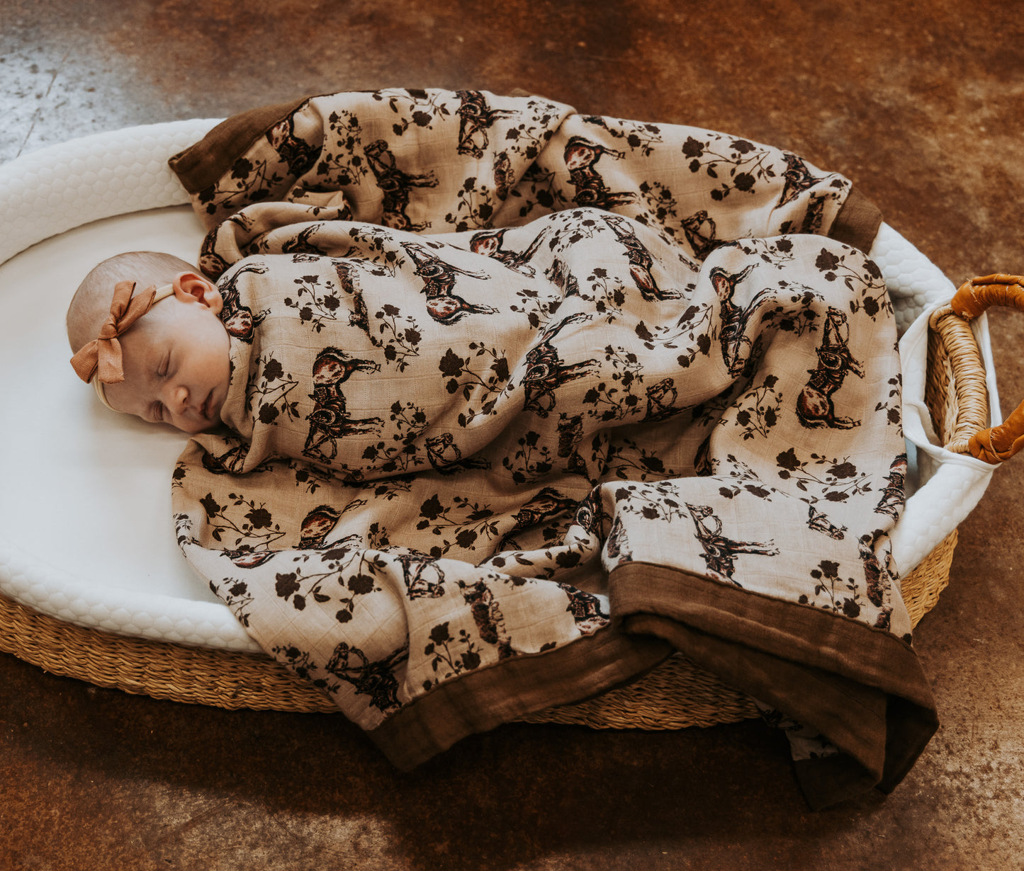 Prairie Rose Bamboo Muslin Blanket