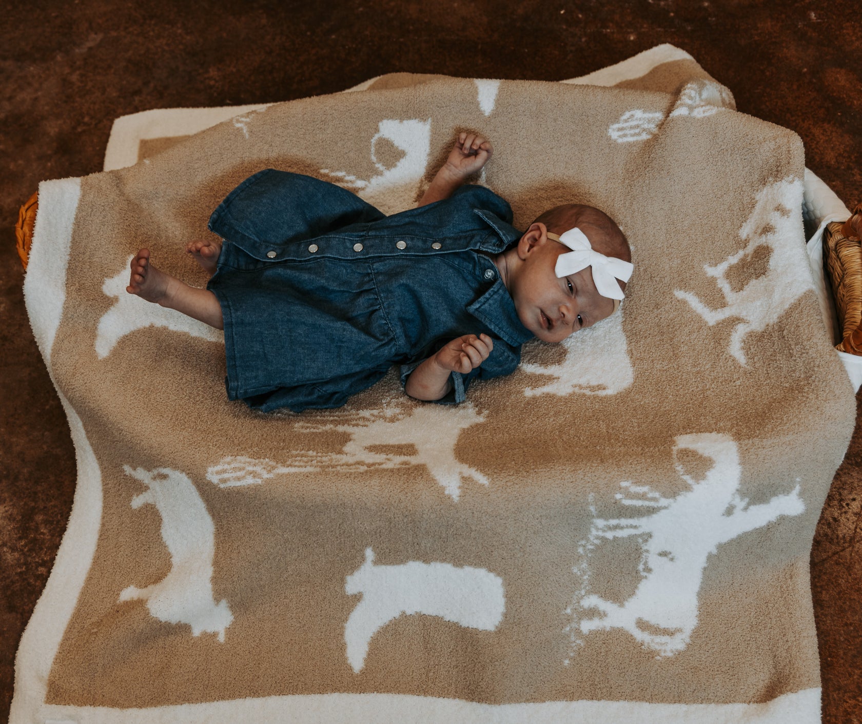 Girls Pink Vintage Cowgirl L/S Pearl Snap Dress by Shea Baby main image 1