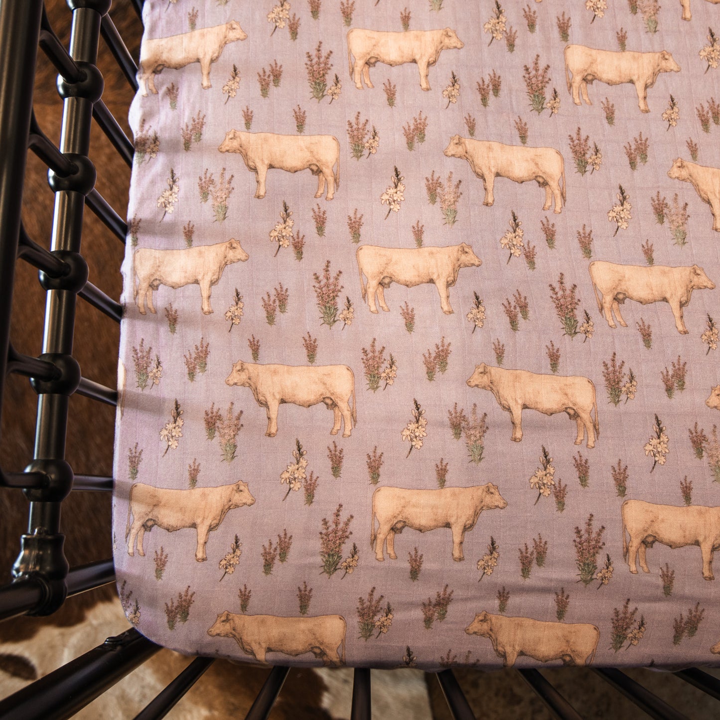 Charolais Bamboo Muslin Crib Sheet