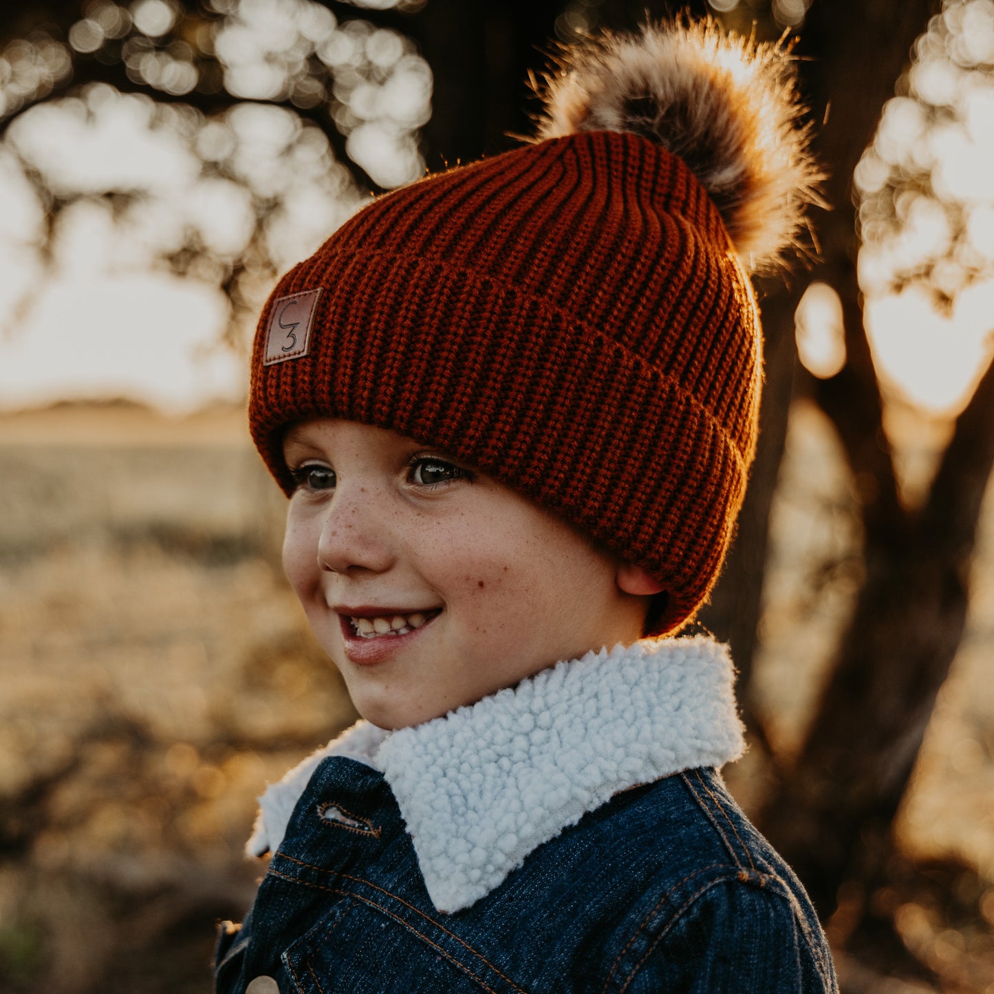 Rust Pom Beanie