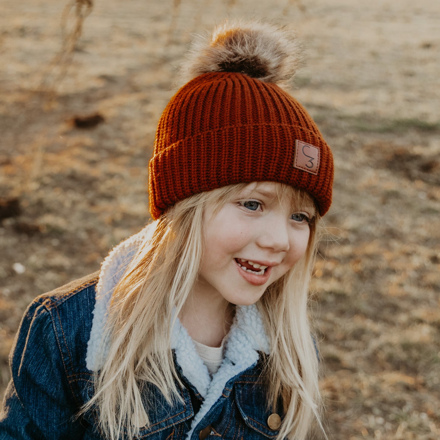 Rust Pom Beanie