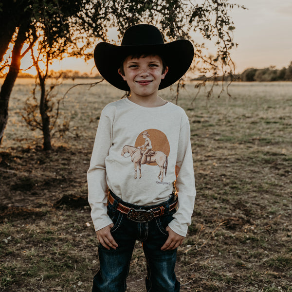 Cowboy Rides Away Long Sleeve Shirt – Cowkid Clothing Company