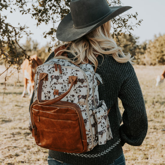 Prairie Rose Diaper Bag Backpack