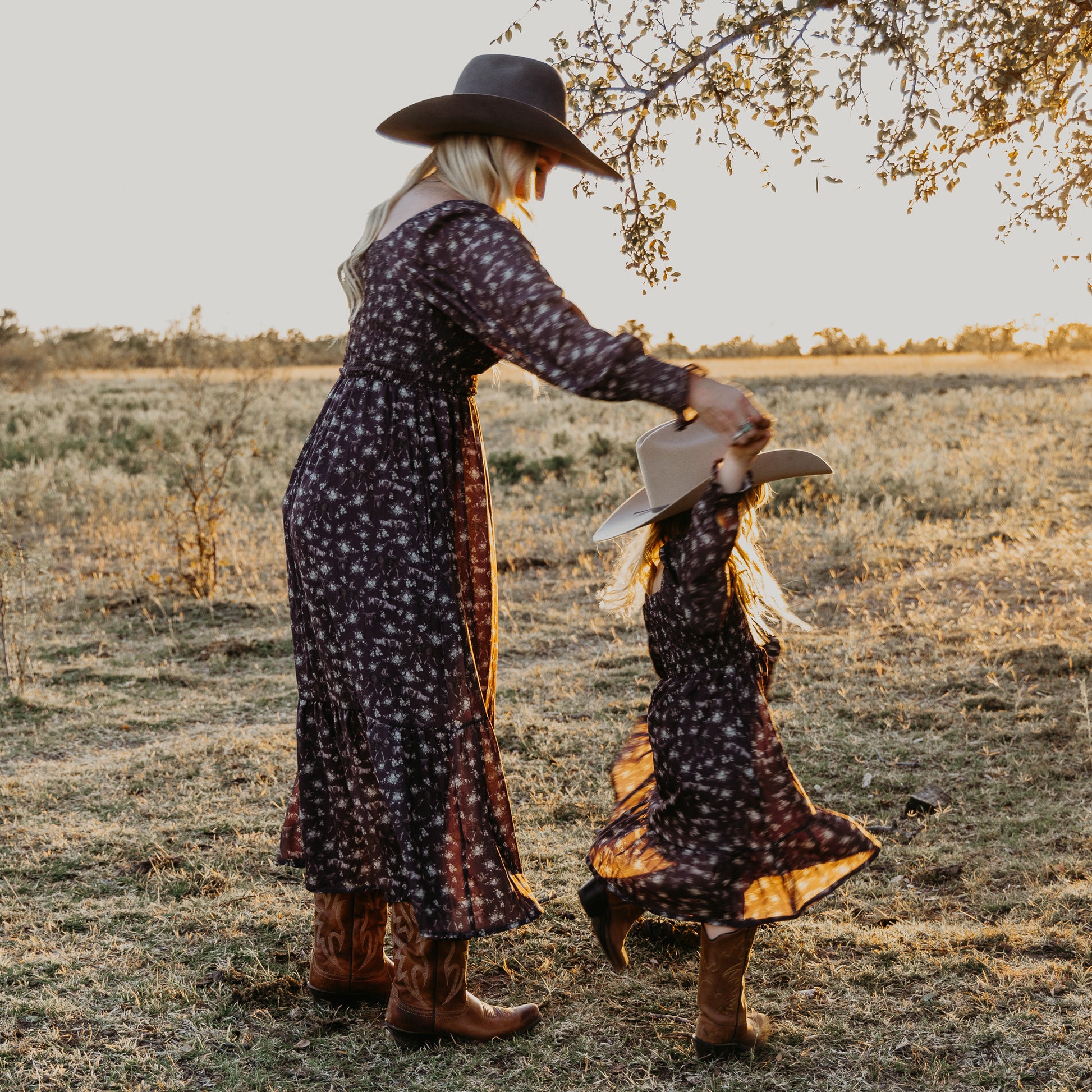 Sweet Serenity Long Dress (infant-adult) Cowkid Clothing Company Sweet Serenity Long Dress (infant-adult) Cowkid Clothing Company