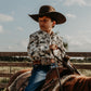 Cowboy Dino Long Sleeve Pearl Snap (Toddler-Adult)