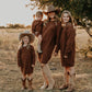 Cable Knit Sweater Dress in Rust (toddler-adult)