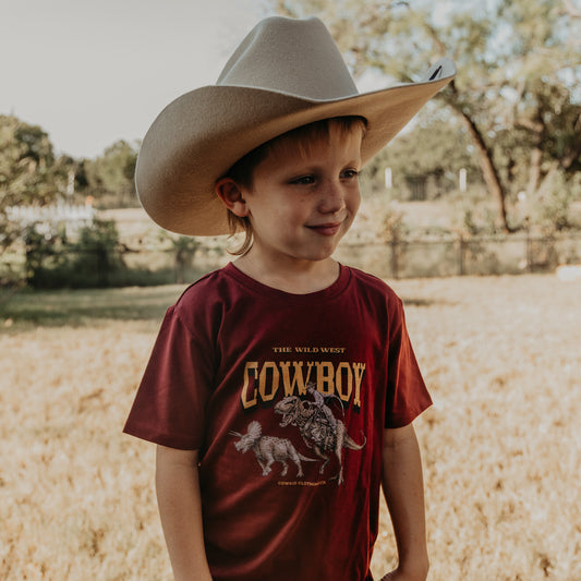 Wild West Cowboy Dino Shirt (Infant-Youth)
