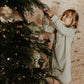 Silent Night Vintage Stripe Christmas Nightgown