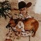Vintage Beige Cowboy Christmas Set (Toddler-Adult)