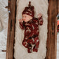 Traditional Red Cowboy Christmas Folding Feet Jammies