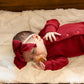 Red Waffle Long John Nylon Band Headband