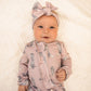 Dusty Rose Boots -Ruffled- Folding Feet Jammies