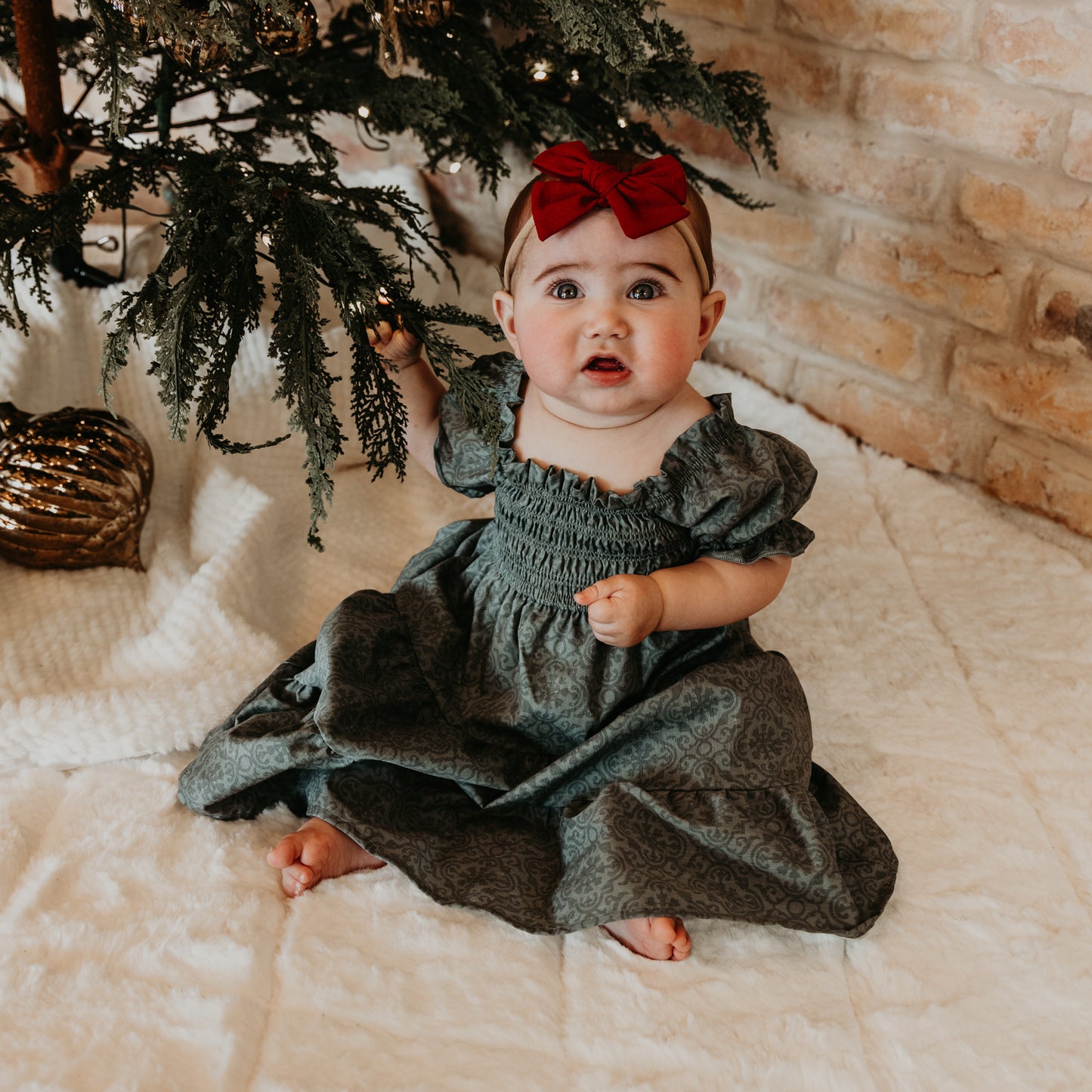 Crimson Red Linen 2-Piece Headband Set