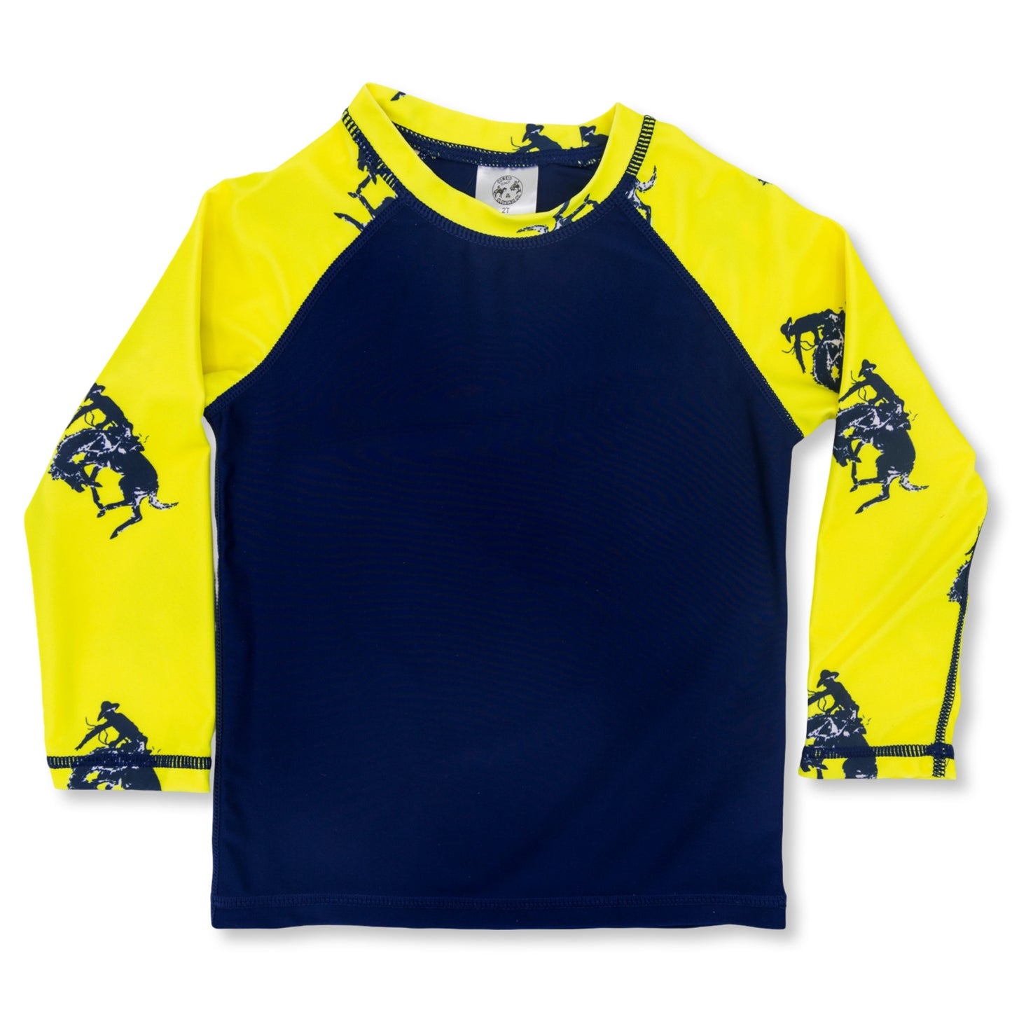 NEON Yellow Bronc Rash Guard Shirt (infant-youth)