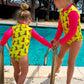 NEON Boots Half Zip Rash Guard One-Piece Swimsuit (infant-youth)