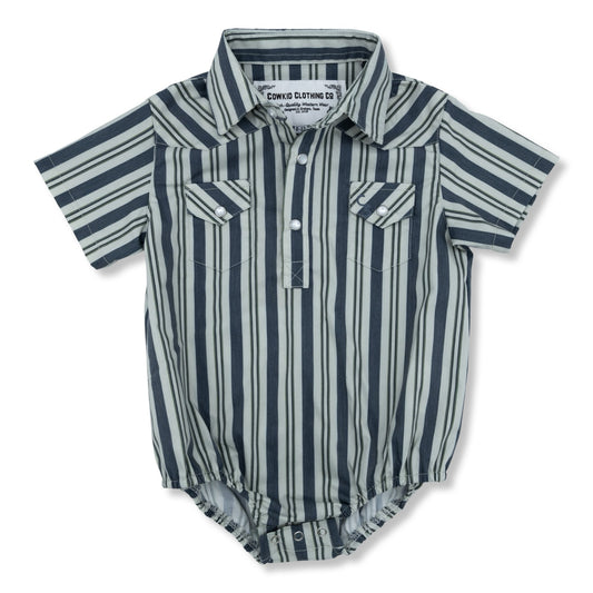 Workman Short Sleeve Pearl Snap Onesie