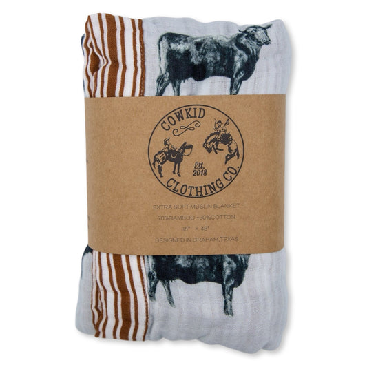 Vintage Angus Bamboo Muslin Blanket