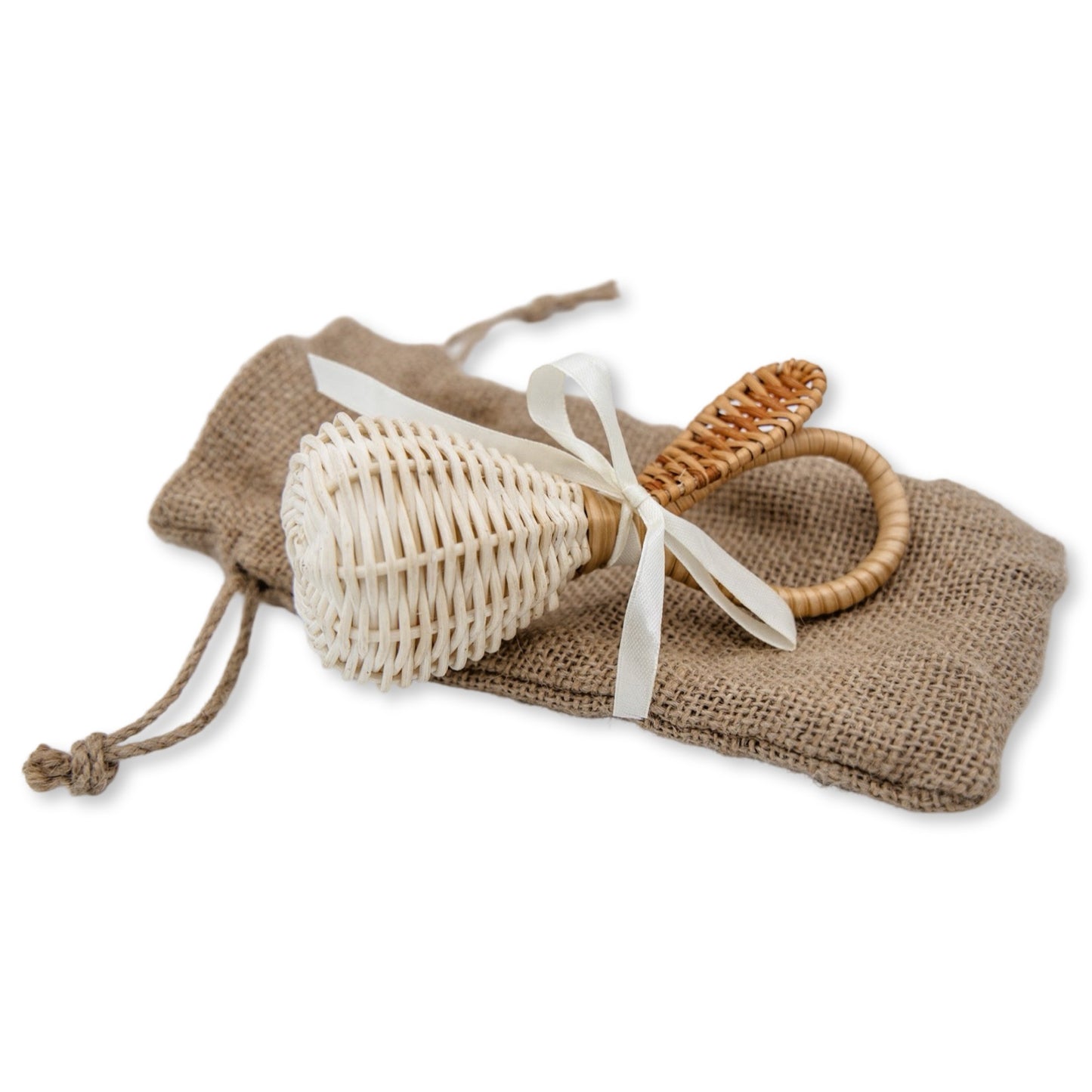 Hand Woven Wicker Pear Rattle