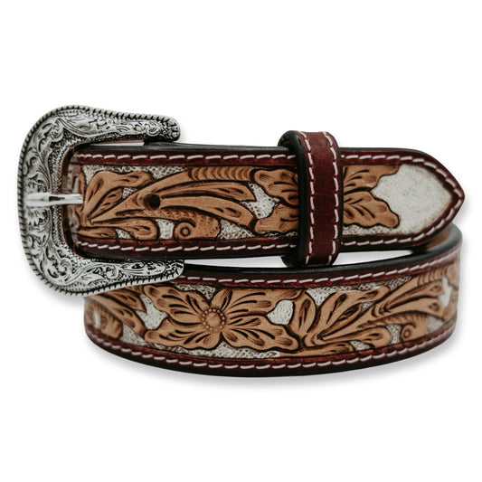 Ariat Beige Floral Filigree Belt